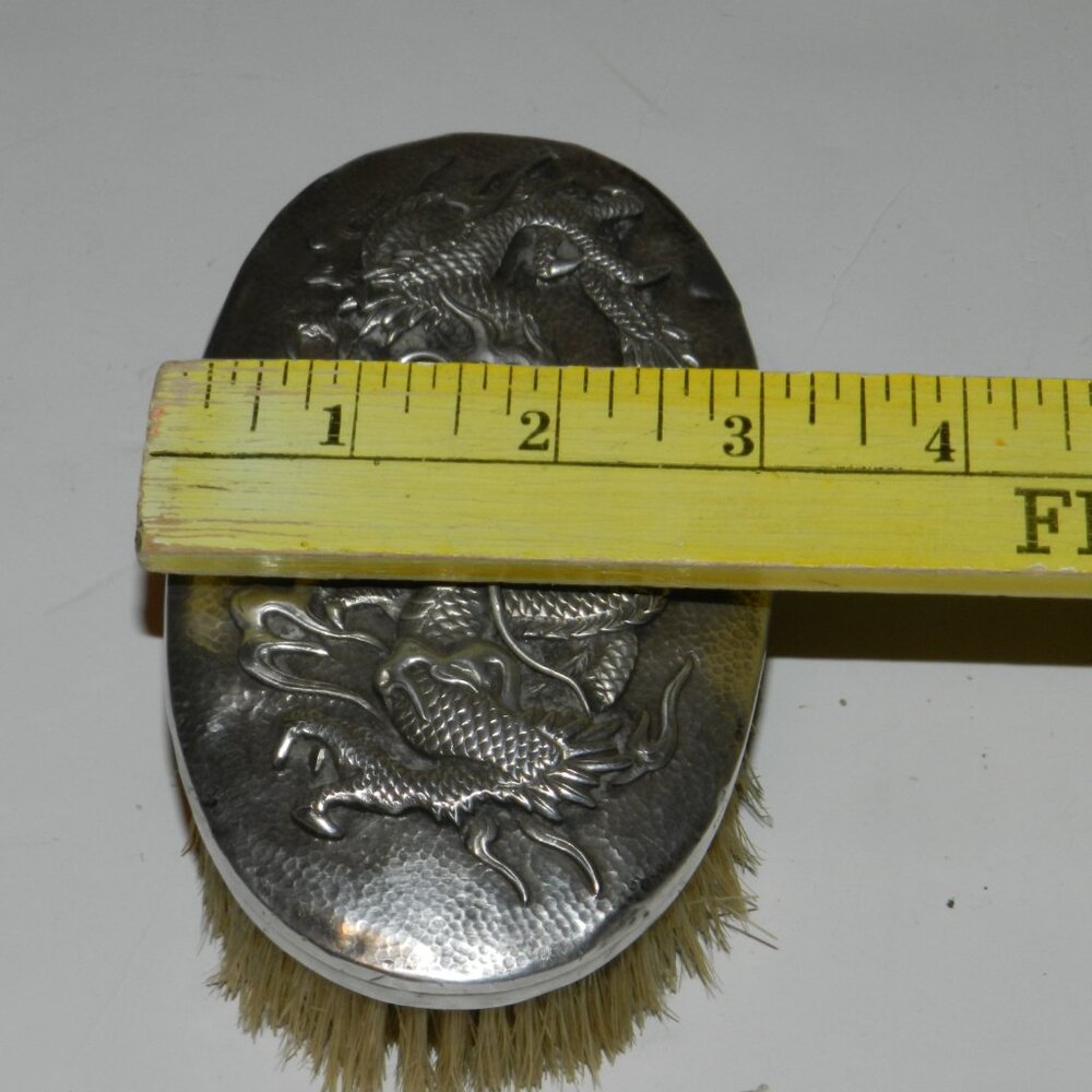 Antique Chinese Sterling Silver Dragon Brush - Picture 8 of 11